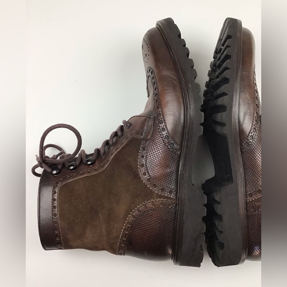 Magnanni Enzo wingtip boots men’s 8 M brown - Picture 9 of 12